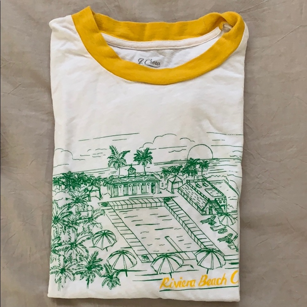 JCrew Cotton Riviera Beach Club Graphic Tee
